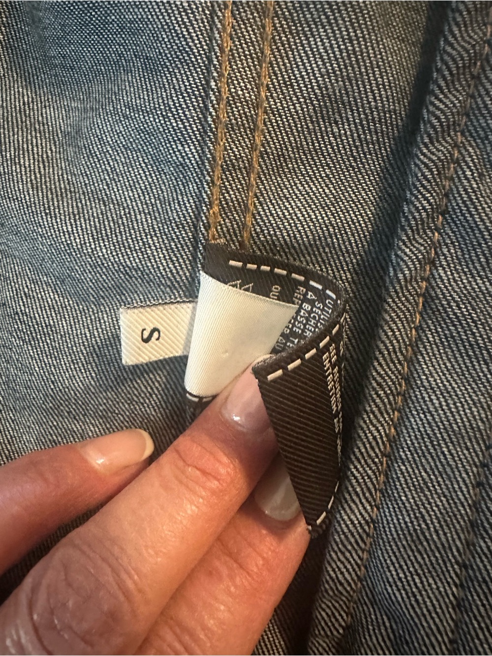 7 for all mankind dark blue Denim Jacket  men’s small - Picture 4 of 6
